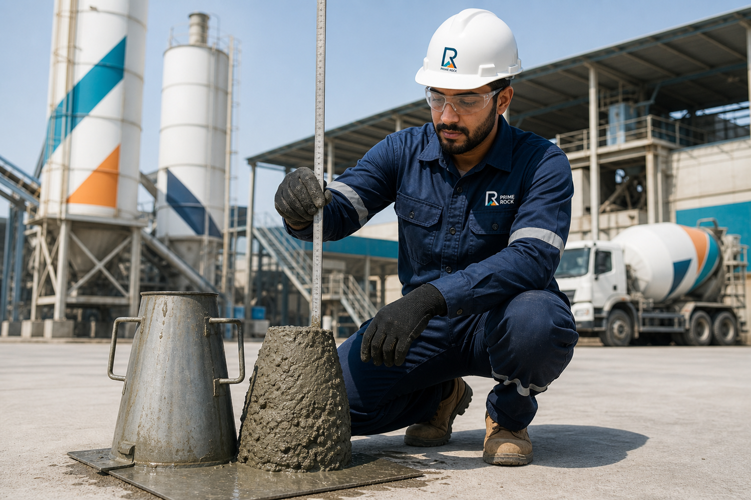 Prime Rock concrete testing operation