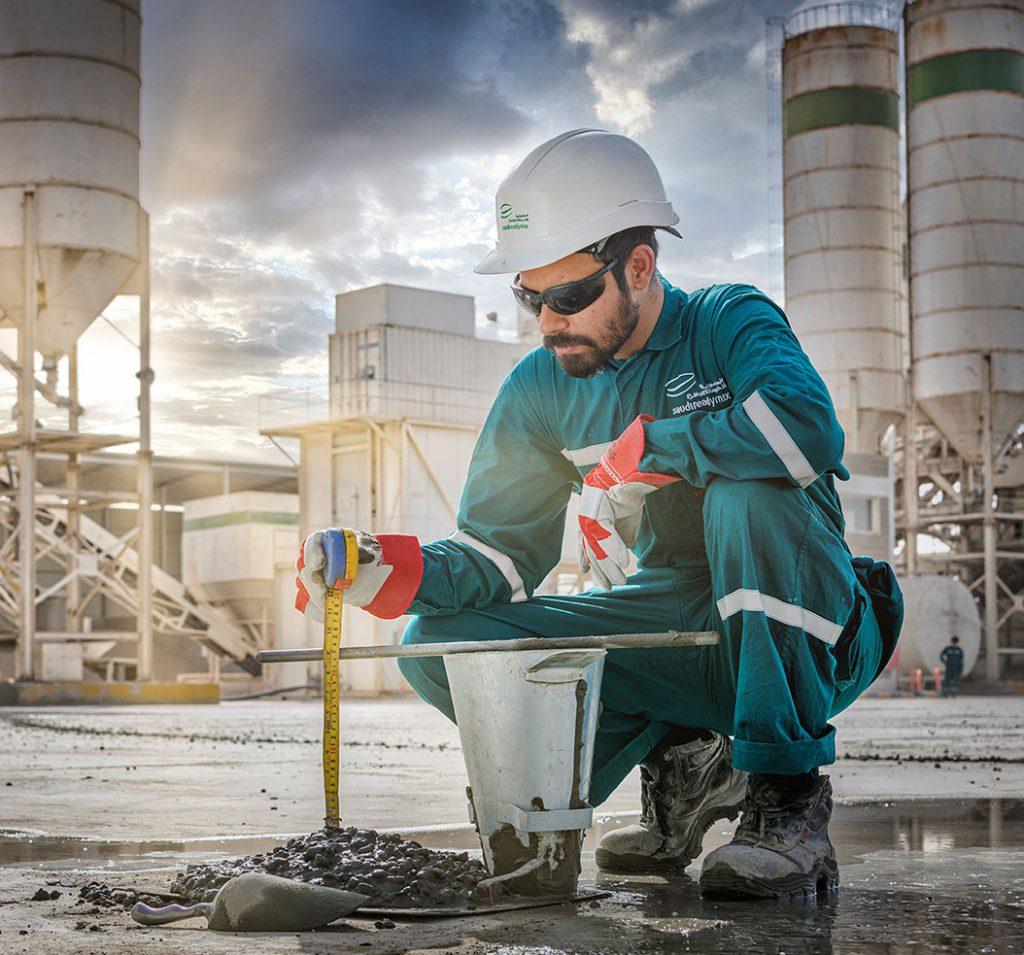 Professional concrete slump test measurement